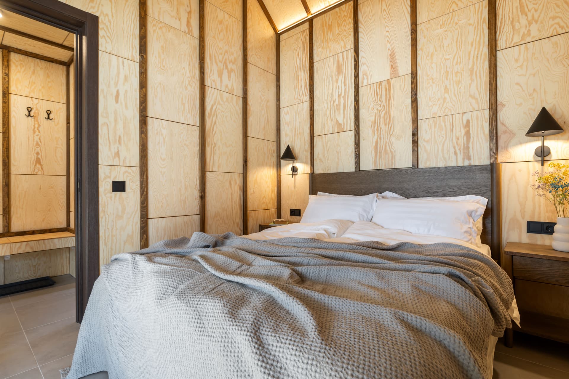 Bedroom with bathroom view
