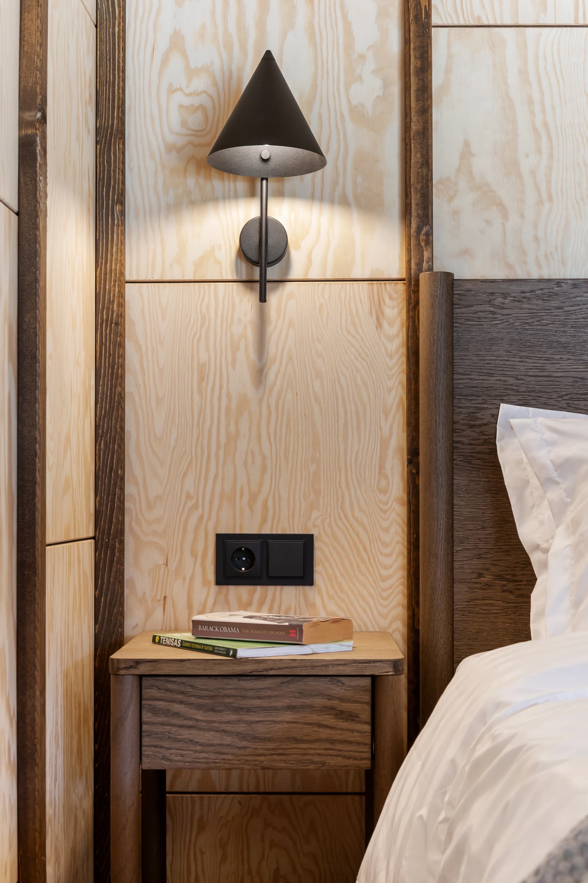 Nightstand with books